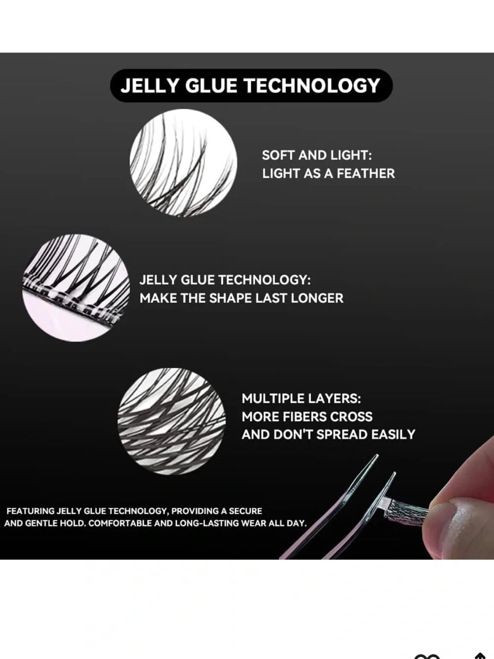 Cofier Cat Eye Wispy Lash Clusters Kit, 80 Pcs Individual Eyelash Clusters